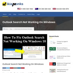 How to Fix: Outlook Search Not Working On Windows