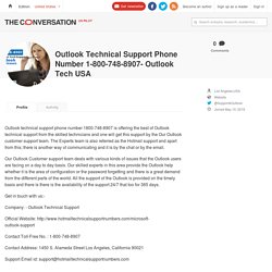 Outlook Technical Support Phone Number 1-800-748-8907- Outlook Tech USA – The Conversation