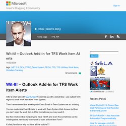 Wit-It! – Outlook Add-in for TFS Work Item Alerts - Shai Raiten