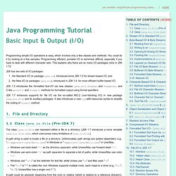 Basic Input & Output - Java Programming Tutorial