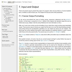 7. Input and Output — Python 3.3.4 documentation