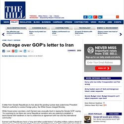 Outrage over GOP's letter to Iran