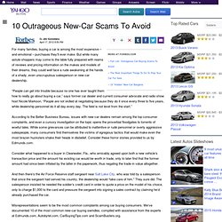 10 Outrageous New-Car Scams To Avoid
