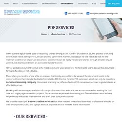 Outsource PDF Conversion Services, PDF Ebook Creation Solution