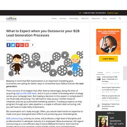 What to Expect when you Outsource your B2B Lead Generation Processes