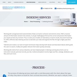 Outsource Data Indexing Services, Scanned Documents Indexing Solution