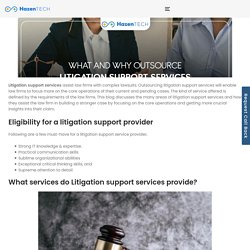 What And Why Outsource Litigation Support Services