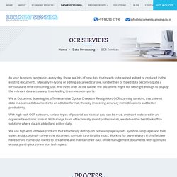 Outsource OCR Scanning Services, OCR Conversion Services