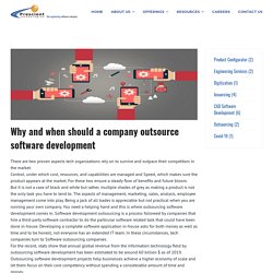 Why and when should a company outsource software development