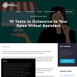 10 Tasks to Outsource to Your Sales Virtual Assistant