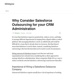 Why Consider Salesforce Outsourcing for your CRM Administration