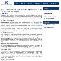 Why Outsourcing the Payroll Processing Can Benefit Your Business - Washington Bookkeeping Services