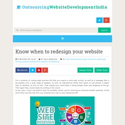 Know when to redesign your website