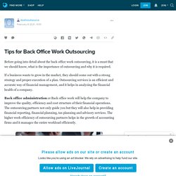 Guide for Outsourcing Back Office Admin Work