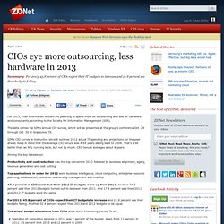 CIOs eye more outsourcing, less hardware in 2013
