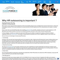 Why HR outsourcing is important ?- Cloud Force HR