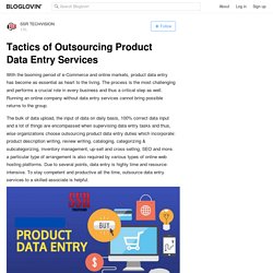 Tactics of Outsourcing Product Data Entry Services