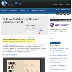 27 More Outstanding Resume Designs – Part II