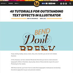 40 Tutorials for Outstanding Text Effects in Illustrator