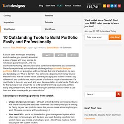 10 Outstanding Tools to Build Portfolio Easily and Professionally