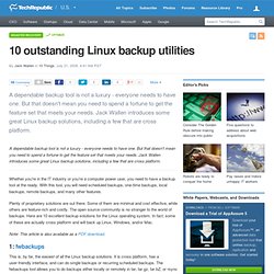 10 outstanding Linux backup utilities