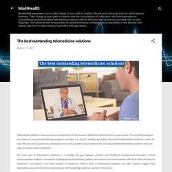 The best outstanding telemedicine solutions