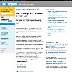 U.K. outstrips U.S. in mobile coupon use