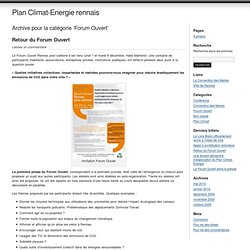 Forum Ouvert at Plan Climat-Energie rennais