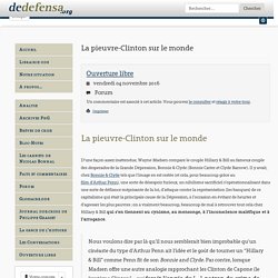 La pieuvre-Clinton sur le monde