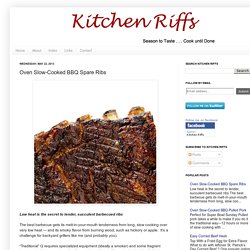 Oven Slow-Cooked BBQ Spare Ribs