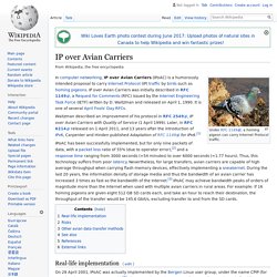 IP over Avian Carriers