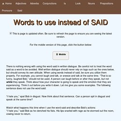 Over 300 words to use instead of said PC version