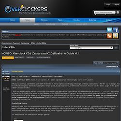 HOWTO: Overclock C2Q (Quads) and C2D (Duals) - A Guide v1.1