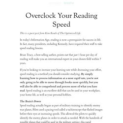 & Overclock Your Reading Speed