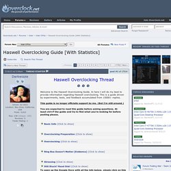Haswell Overclocking Guide [With Statistics]