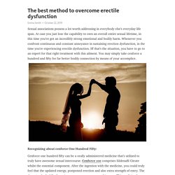 The best method to overcome erectile dysfunction