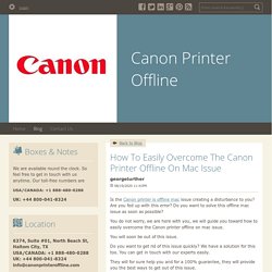 Troubleshoot Canon Printer Offline Mac Error