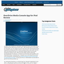 OverDrive Media Console App for iPad Review