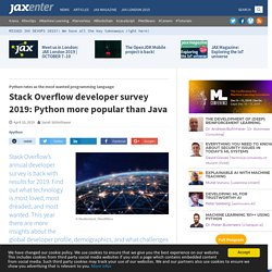 Stack Overflow dev survey 2019: Python more popular than Java
