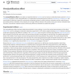 Overjustification effect - Wikipedia