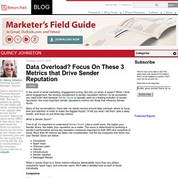 Data Overload? Focus On These 3 Metrics that Drive Sender Reputation