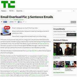 Email Overload Fix: 3 Sentence Emails