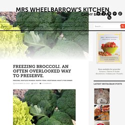 freezing broccoli. an often overlooked way to preserve.