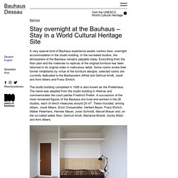 Stay overnight at the Bauhaus – Stay in a World Cultural Heritage Site : Sleeping at Bauhaus : Stiftung Bauhaus Dessau / Bauhaus Dessau Foundation