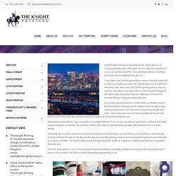 Delivery-based Overnight Printing Services