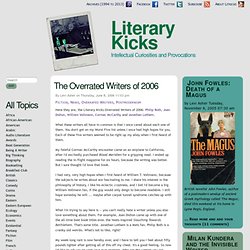 The Overrated Writers of 2006