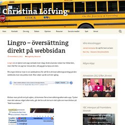 Lingro – översättning direkt på webbsidan