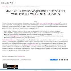 Make Your Overseas Journey Stress-free With Pocket WiFi Rental Services - Pinjam WiFi