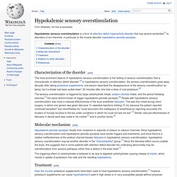 Hypokalemic sensory overstimulation