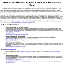 How to Overthrow Corporate Rule in 5 Not-so-easy Steps